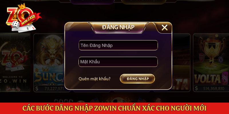 Đăng Nhập Zowin 1 Các bước đăng nhập Zowin chuẩn xác cho người mới