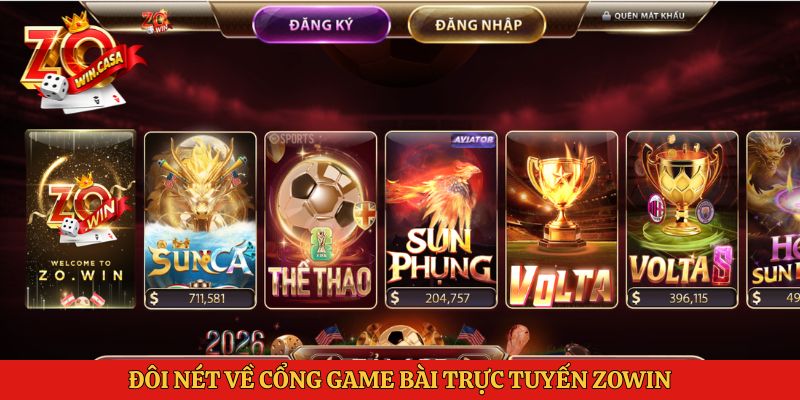 Zowin 2 Đôi nét về cổng game bài trực tuyến Zowin
